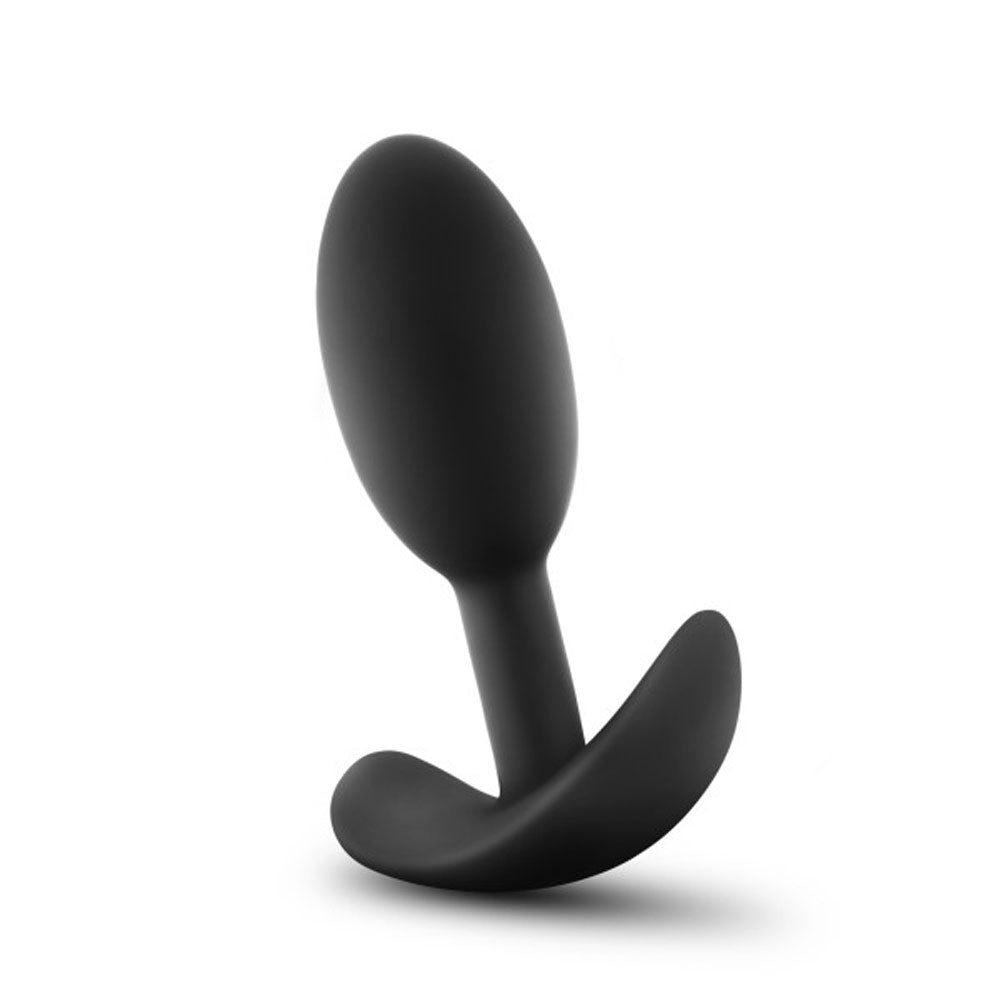 Anal Adventures - Platinum - Silicone Vibra Slim Plug -Medium - Black
