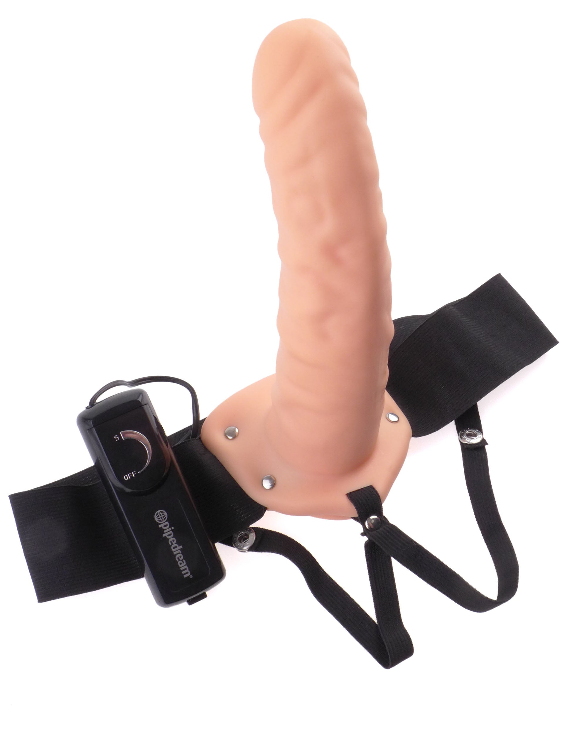 "Fetish Fantasy Series 8-Inch Vibrating Hollow Strap-on - Flesh PD3361-21"