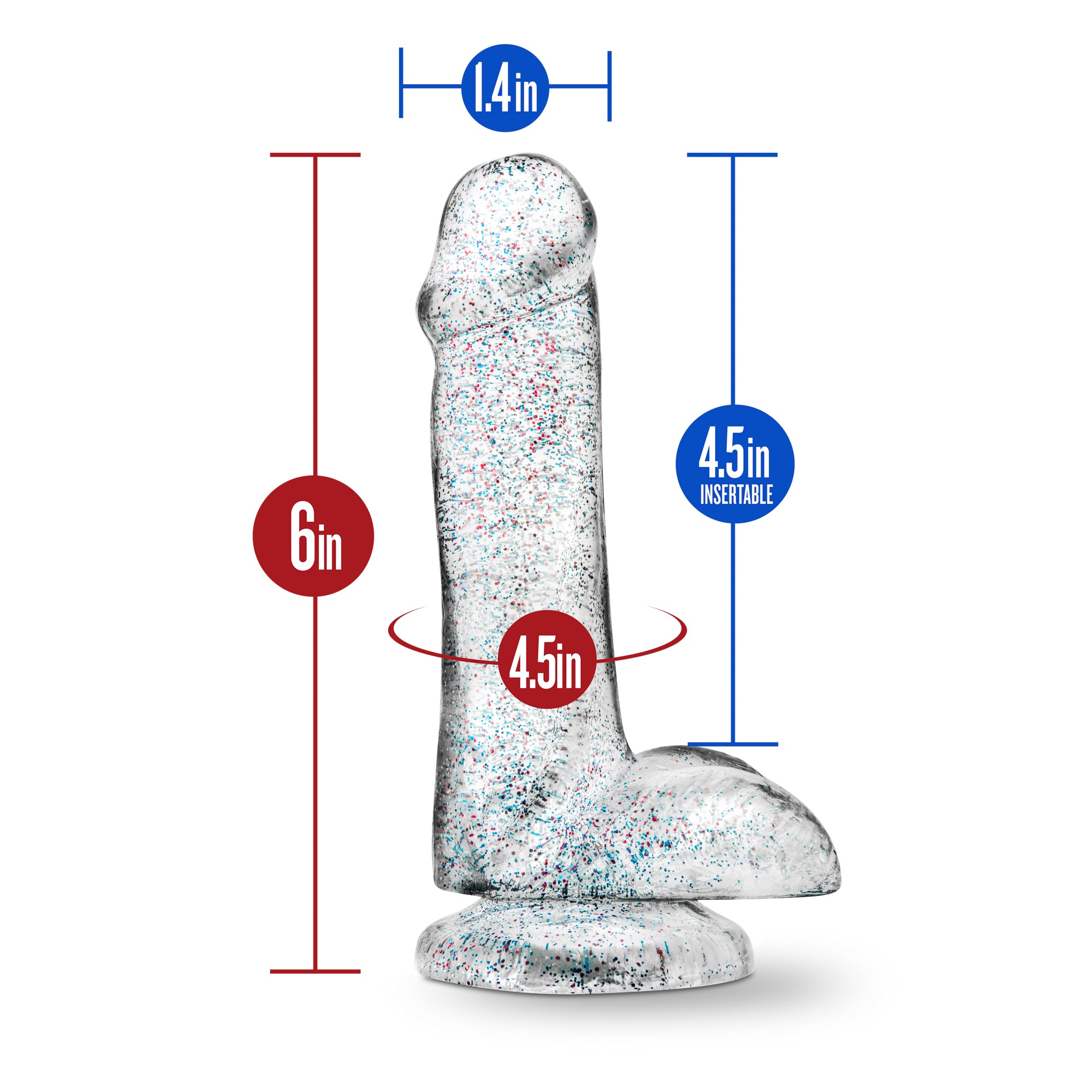 Naturally Yours 6 Inch Glitter Cock