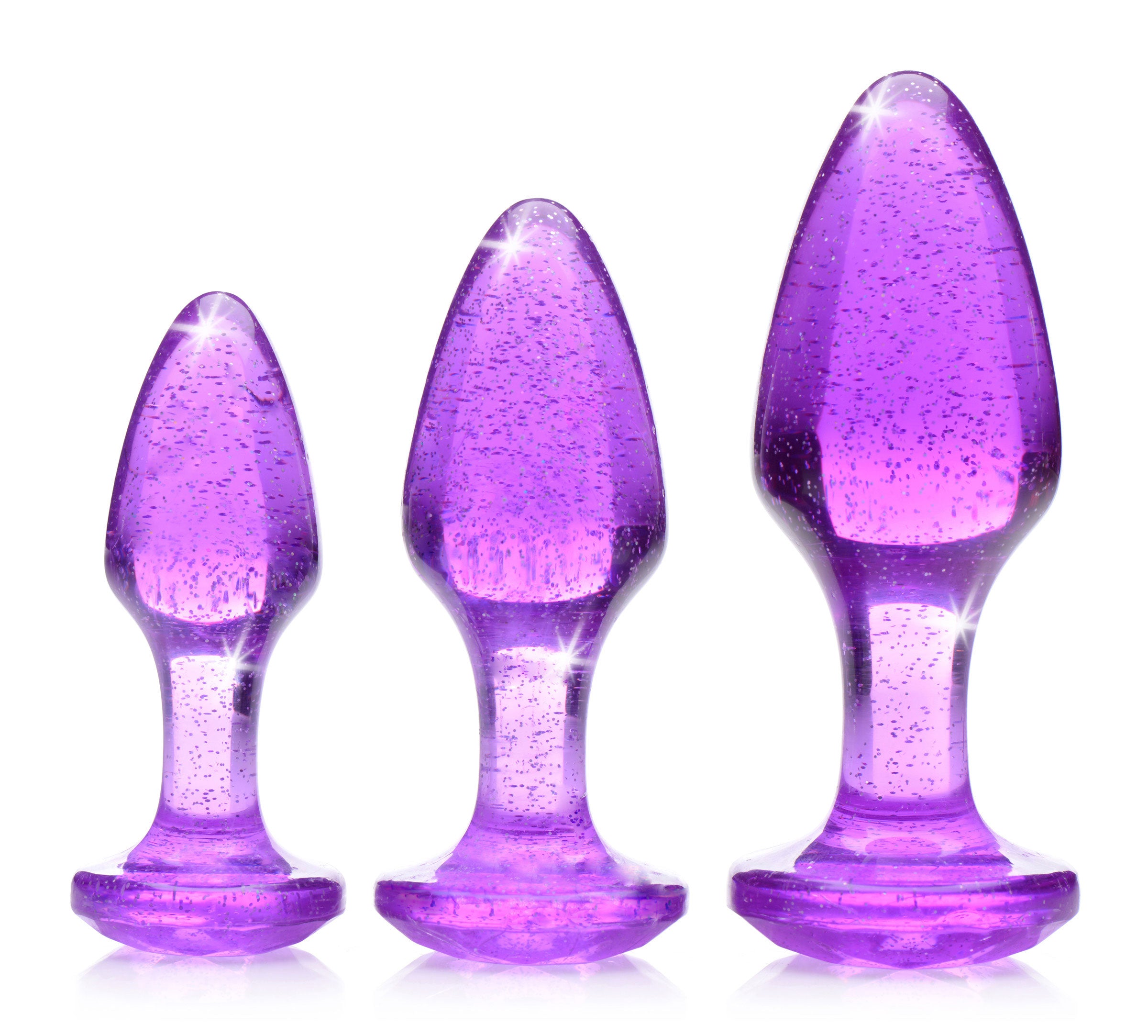 "Glitter Gem Anal Plug Set - Purple BTYS-AG587-PUR"