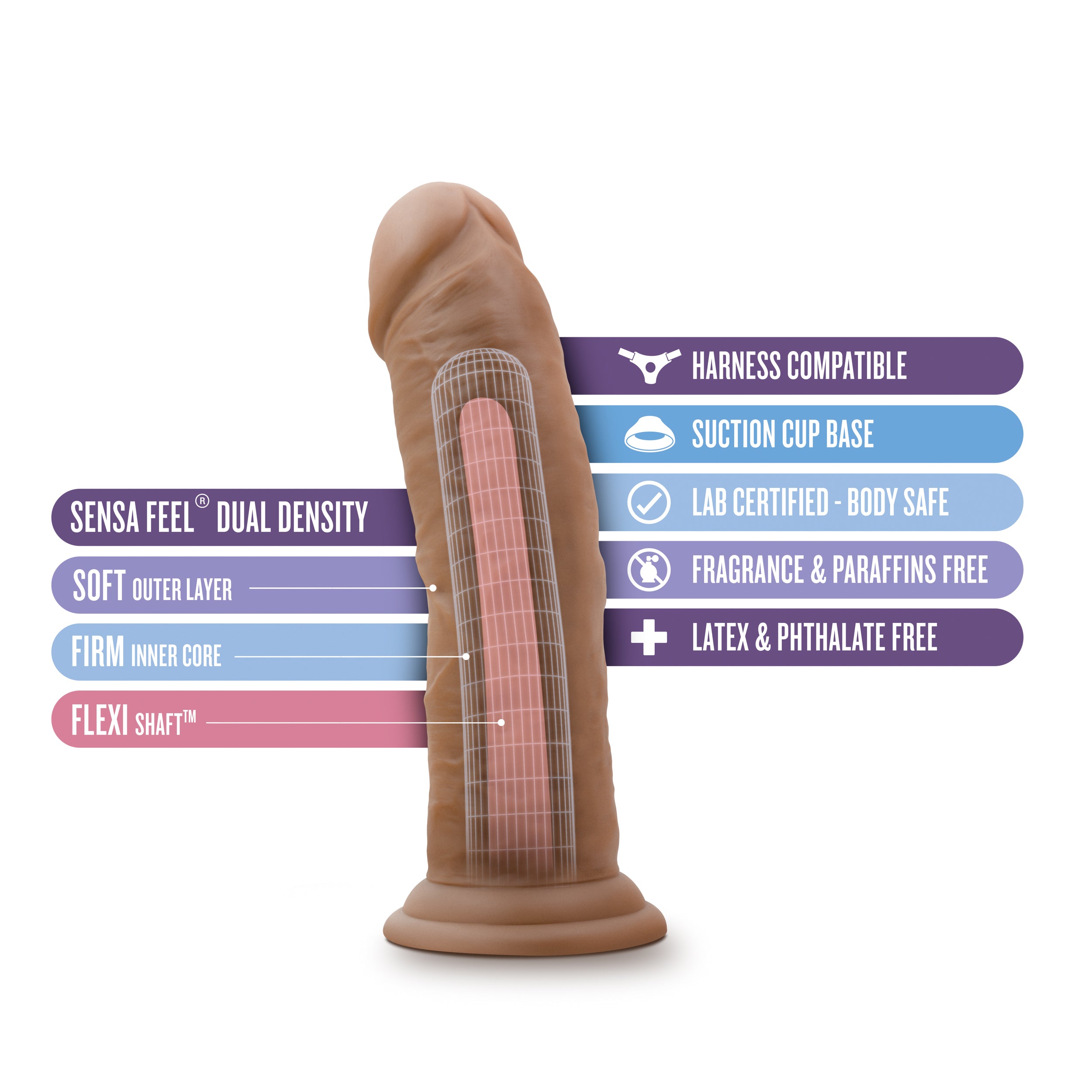 Mocha Bliss – 8 Inch Suction Dildo