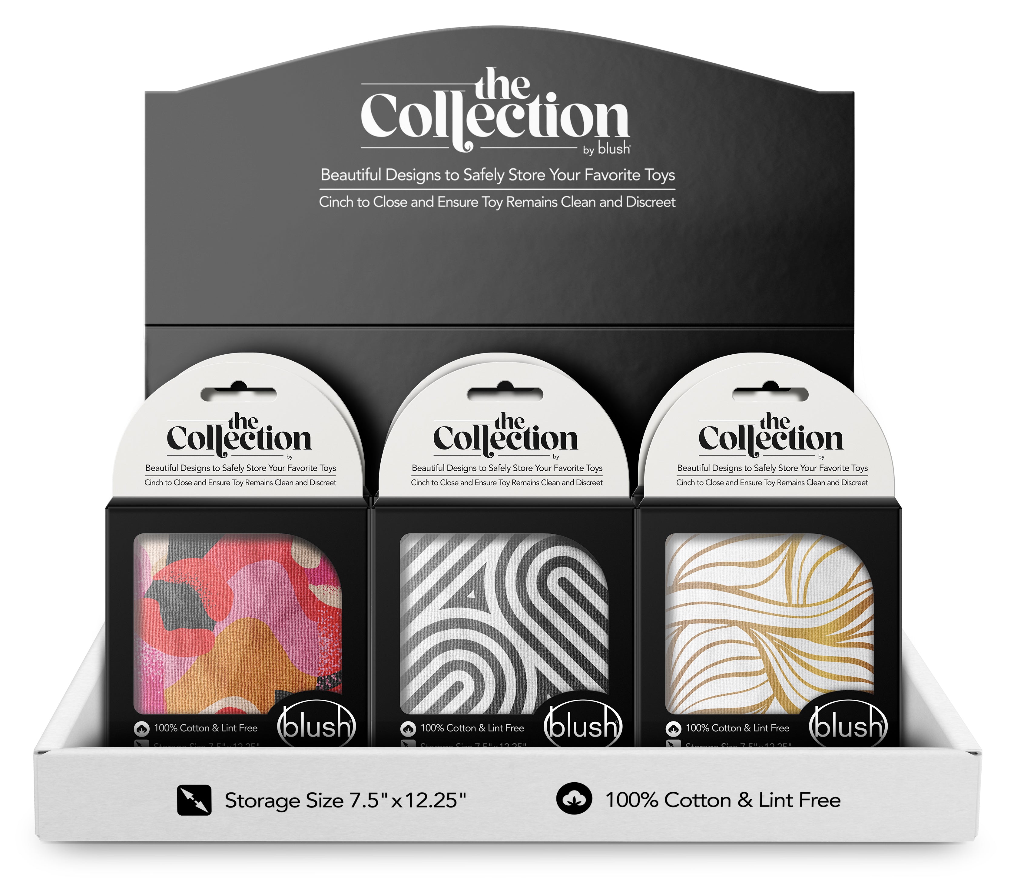 "The Collection - Cotton Toy Bag - 18 Pcs Counter Display - Assorted BL-99980-18"