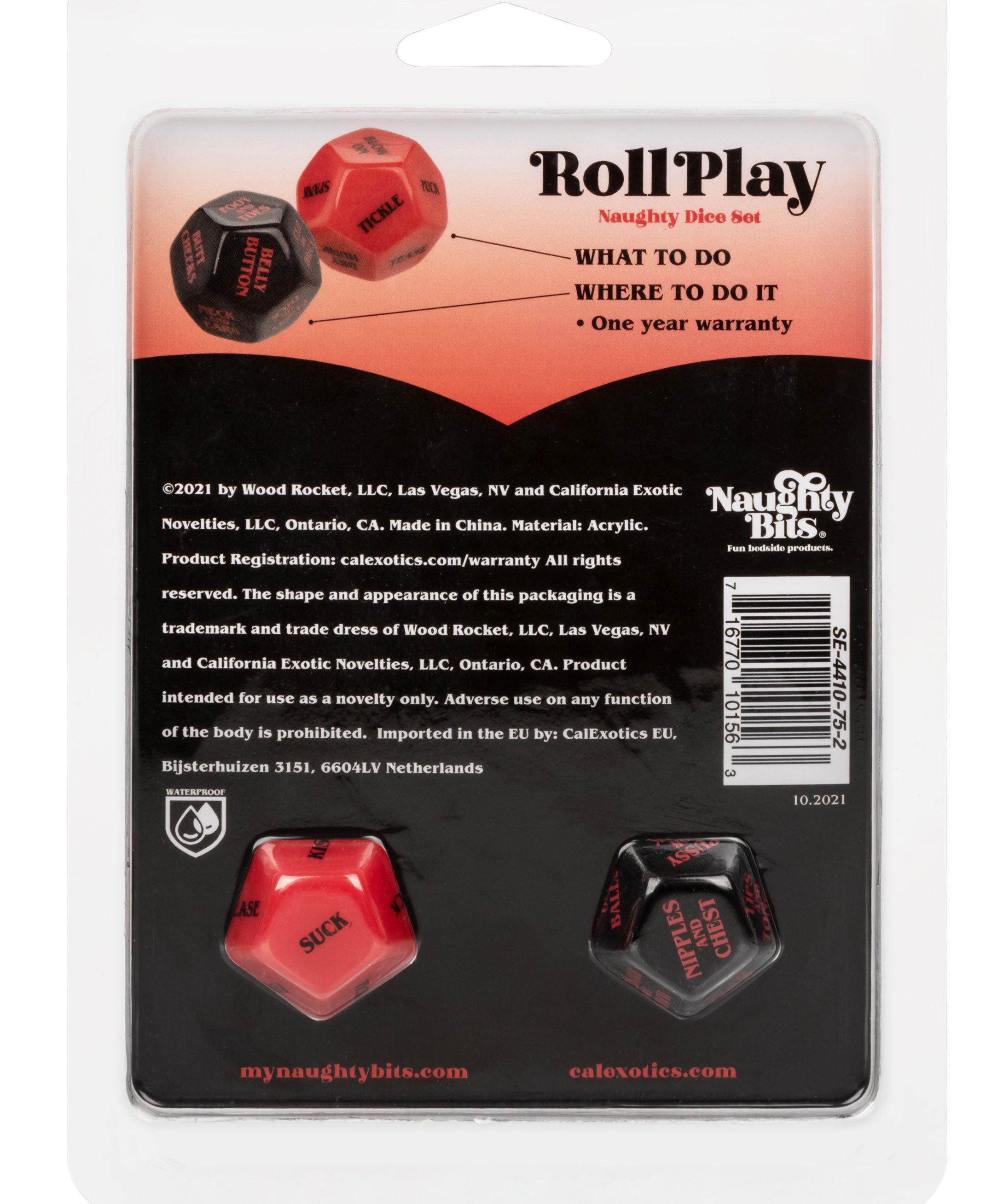 "Naughty Bits Roll Play Naughty Dice Set SE4410752"