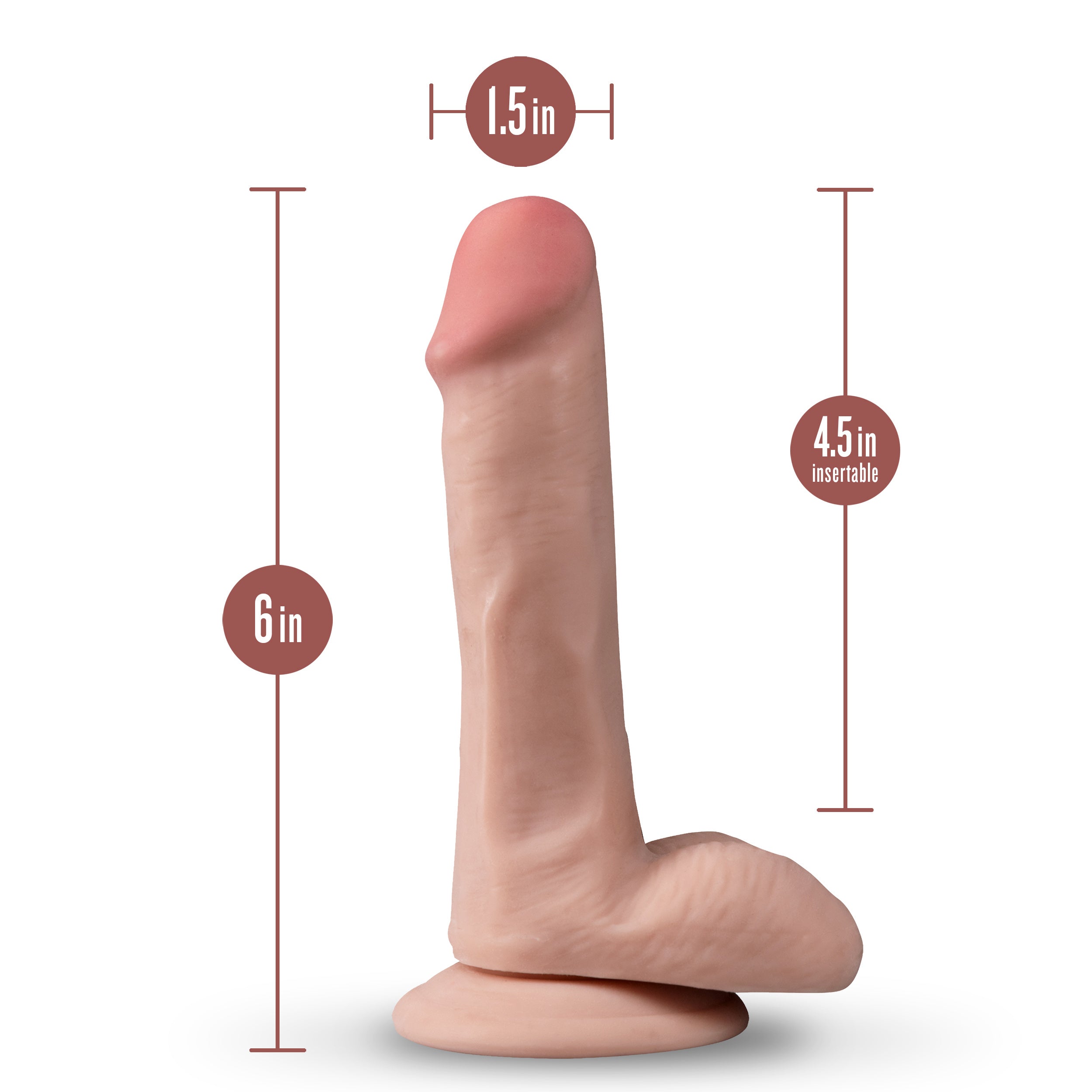 Dr. Skin Plus 6 Inch Posable Dildo With Balls