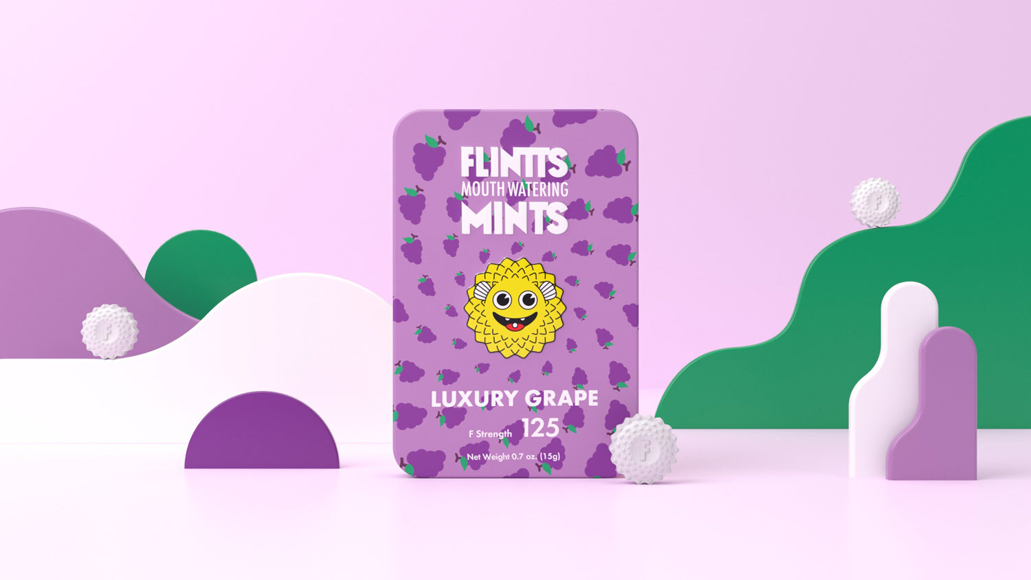 Flintts Mouth Watering Mints Luxury Grape - F-Strength 125