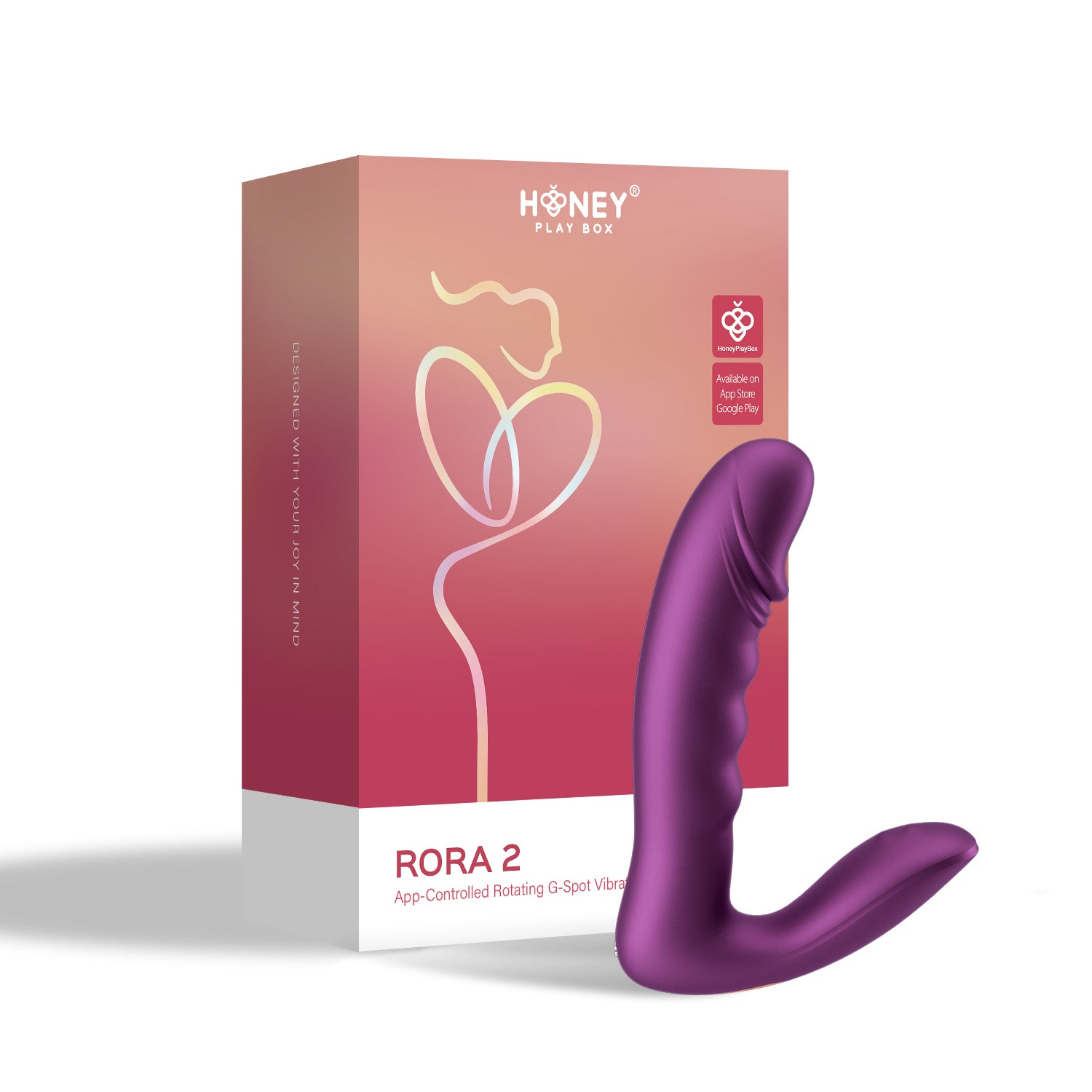 Rora - App Controlled Rotating G-Spot Vibrator and Clitoral Stimulator