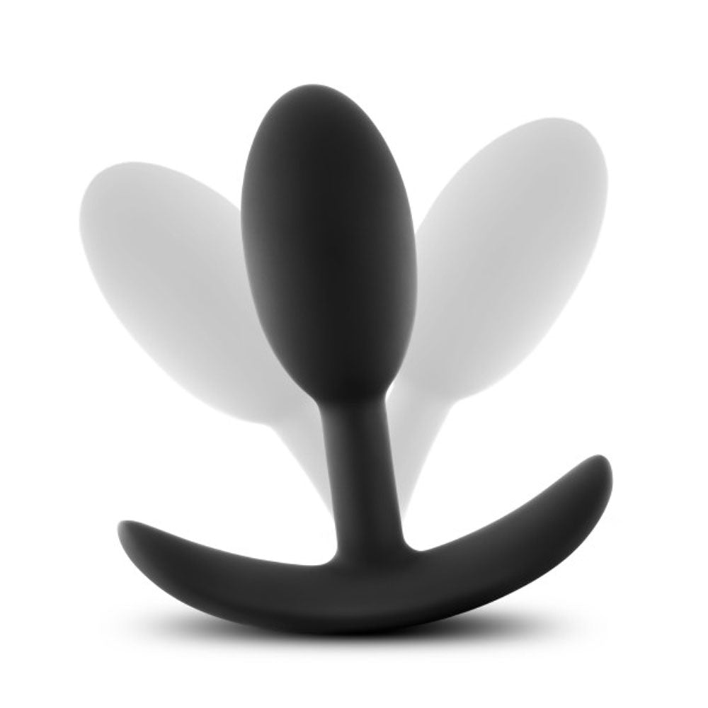Anal Adventures - Platinum - Silicone Vibra Slim Plug -Medium - Black